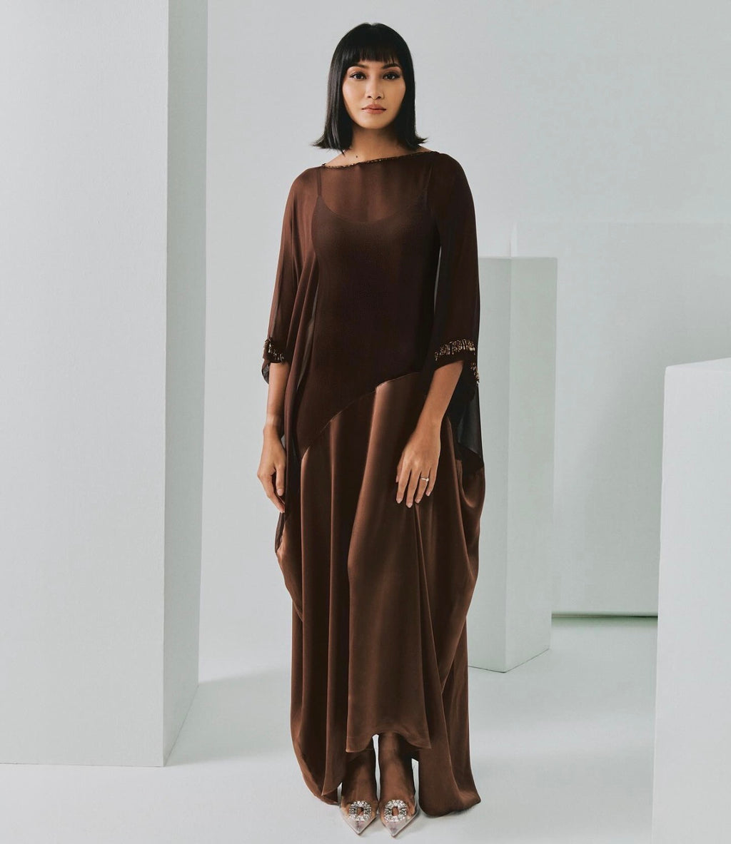 ATHENA KAFTAN (DARK BROWN)