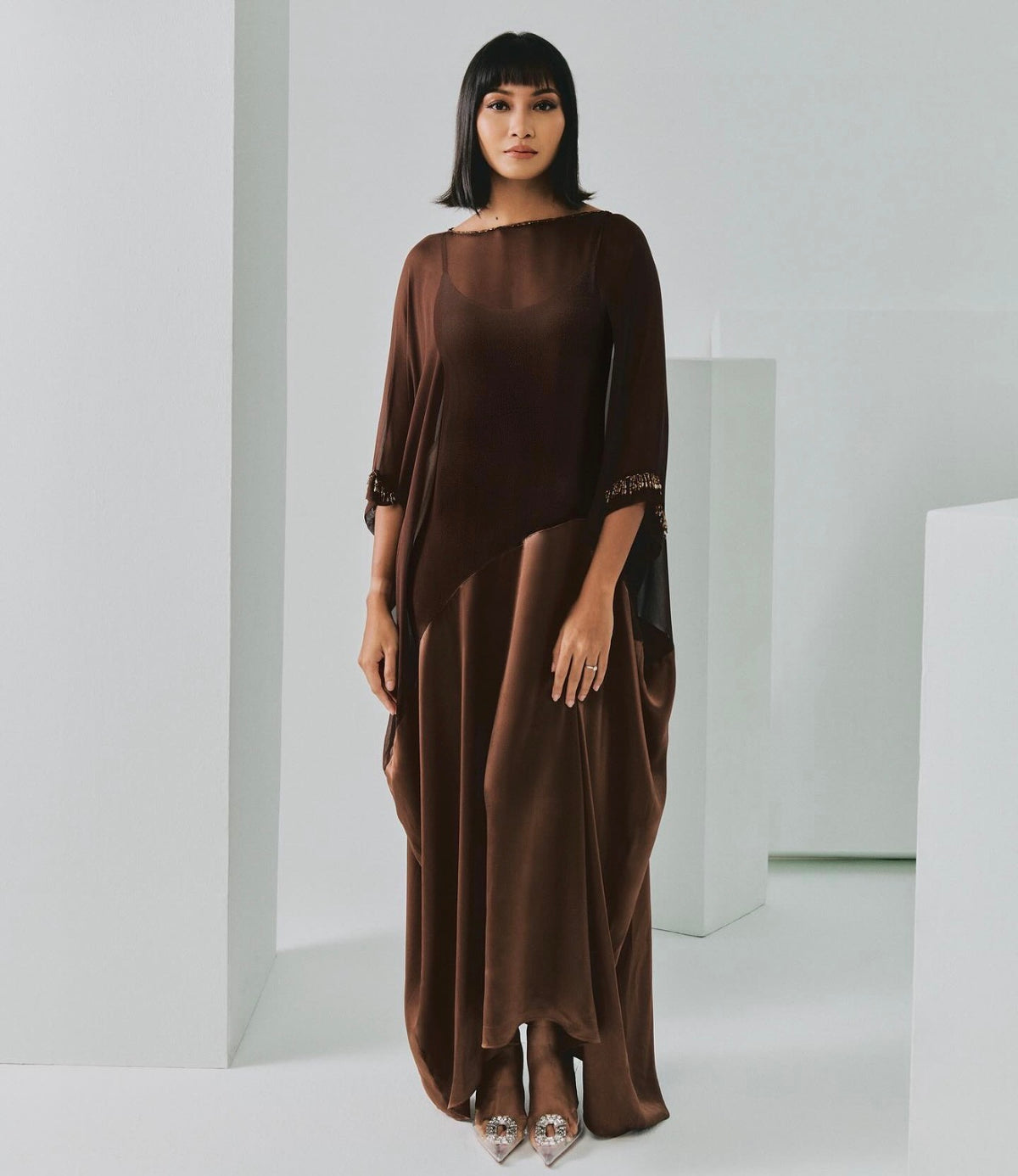 ATHENA KAFTAN (DARK BROWN)