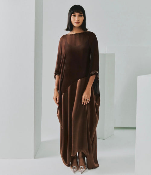 ATHENA KAFTAN (DARK BROWN)