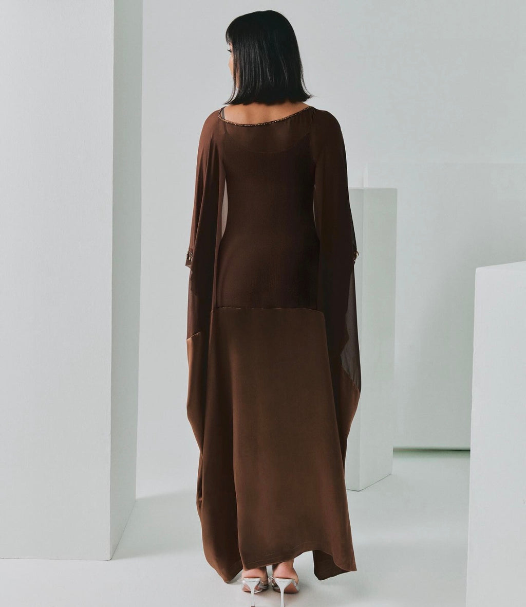 ATHENA KAFTAN (DARK BROWN)
