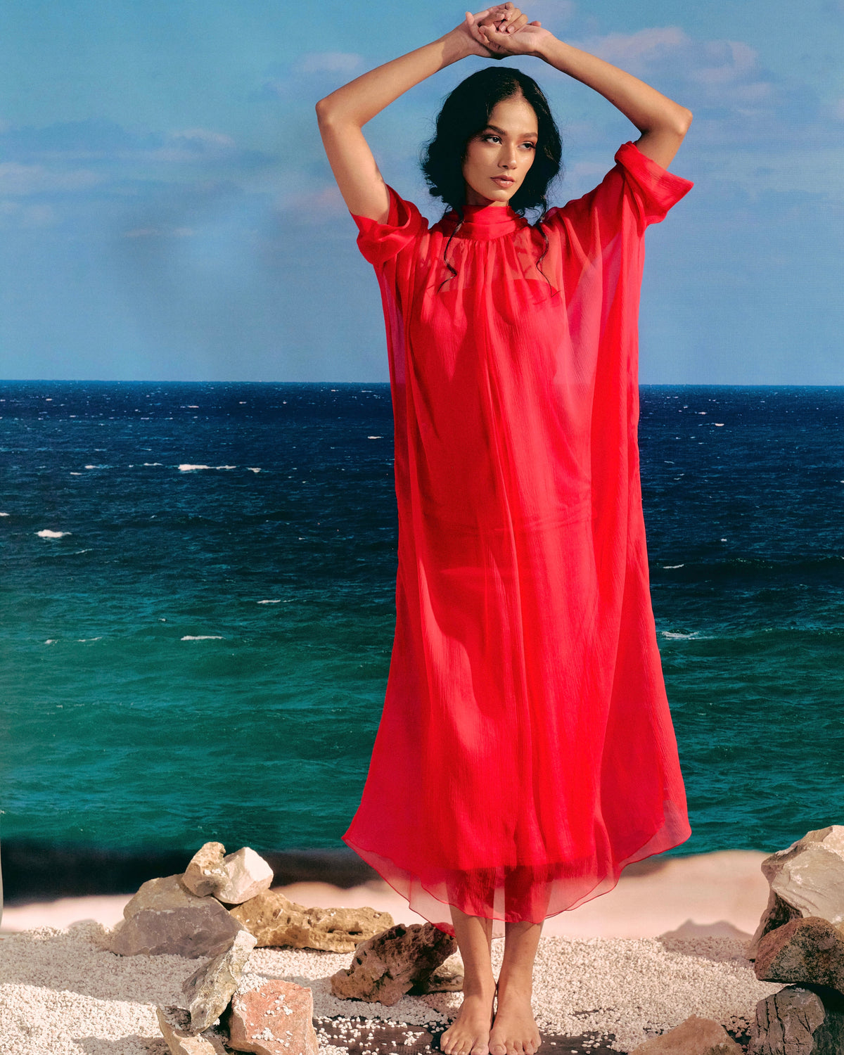 ANA AFFAIR SILK KAFTAN