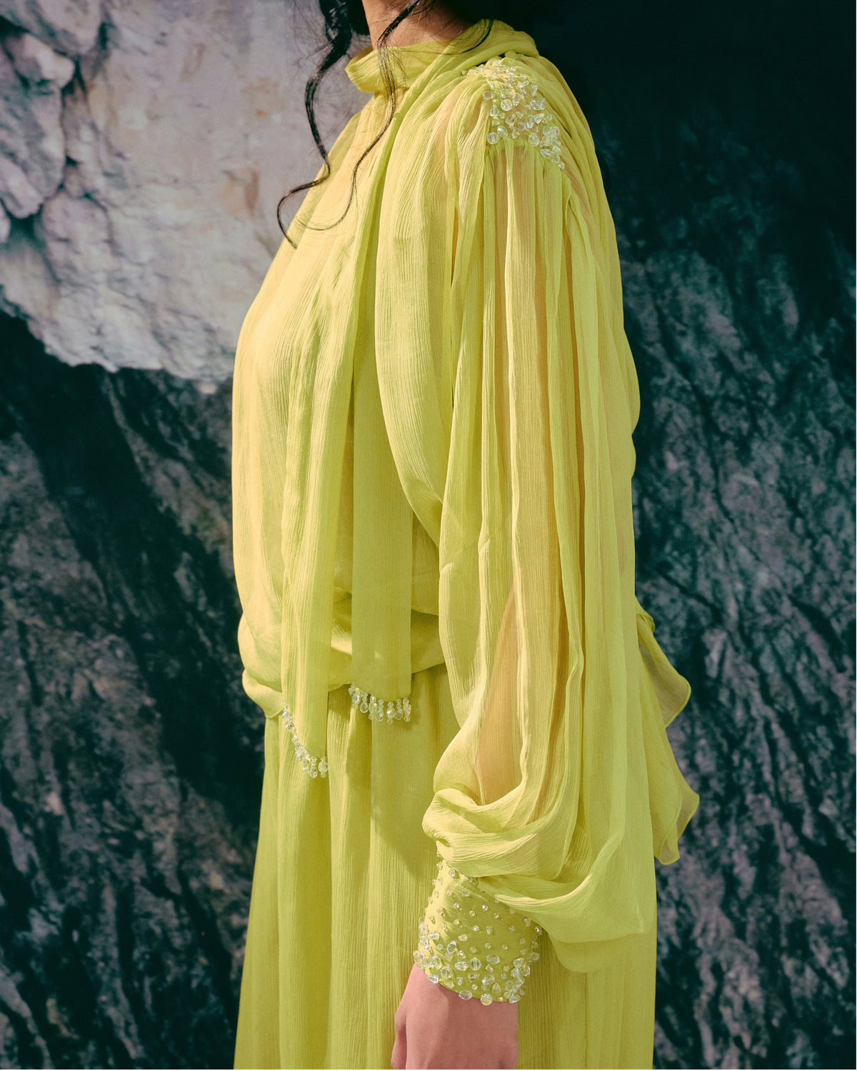 VERDE MARINA SILK SET