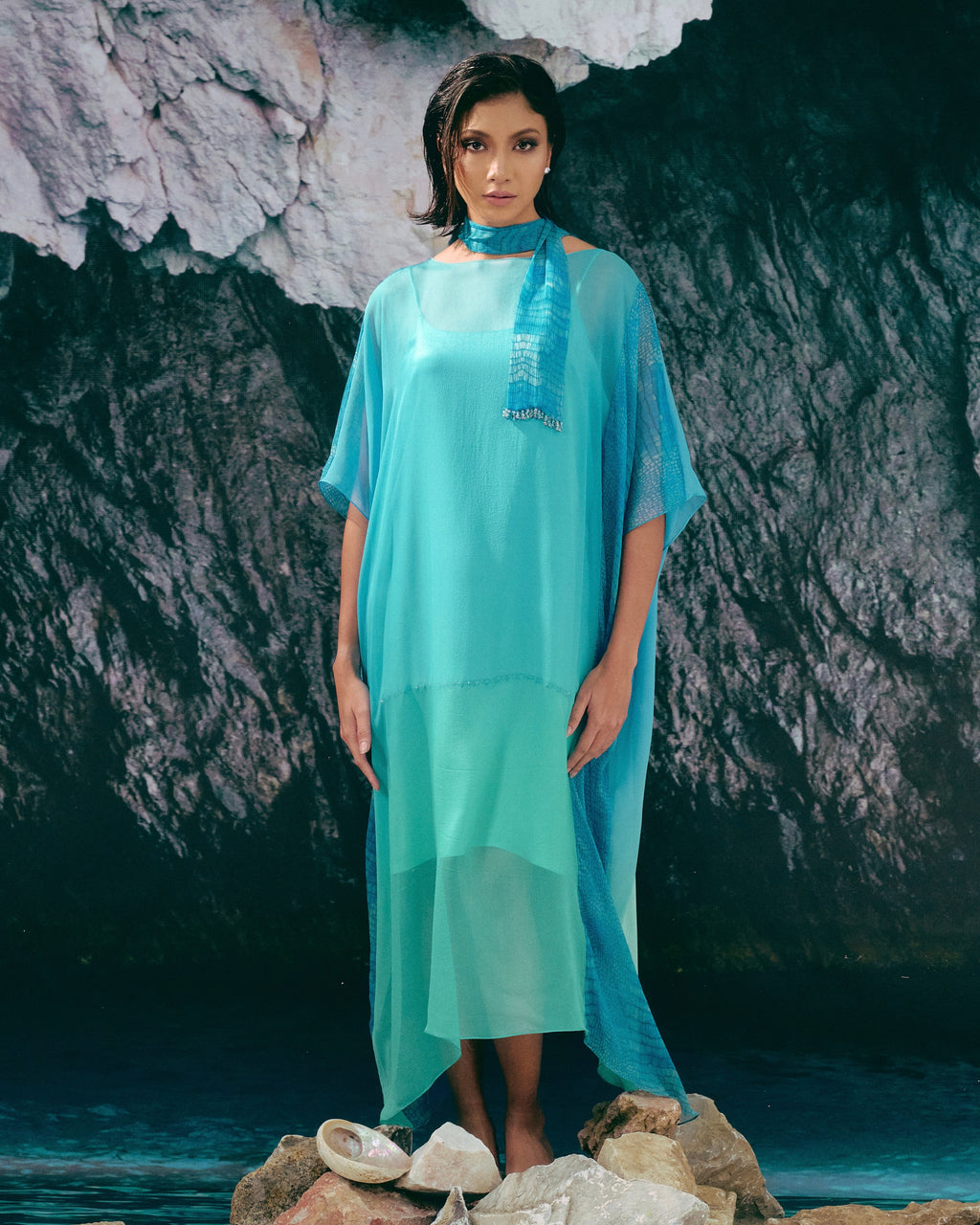 AZZURRA SILK KAFTAN