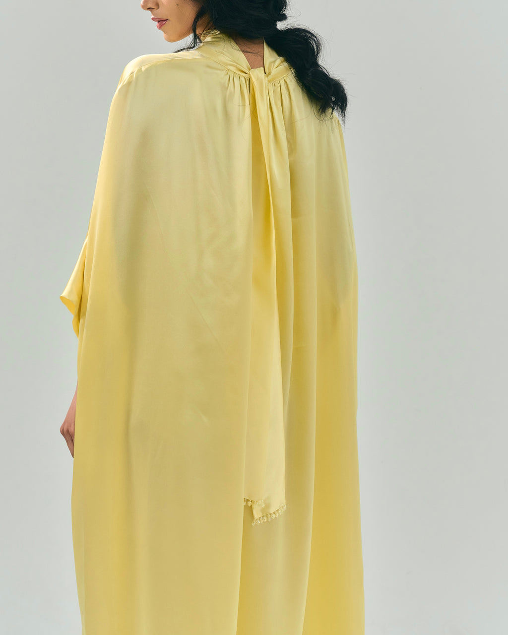 ROSALIA SILK KAFTAN (BUTTER YELLOW)
