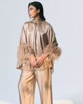 DIANA SILK OSTRICH FEATHERS SET (NUDE)