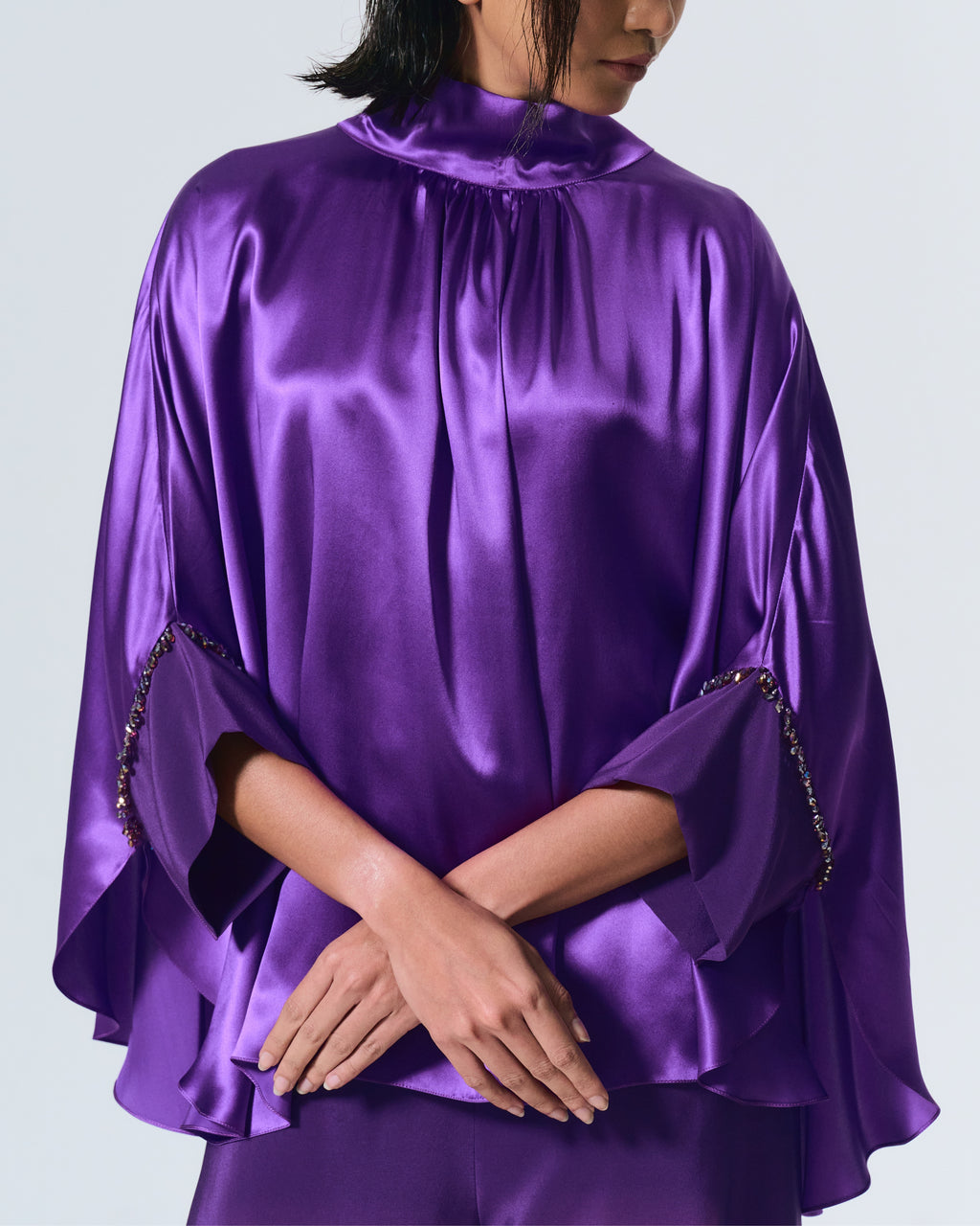AMORE SILK SET (PLUM)