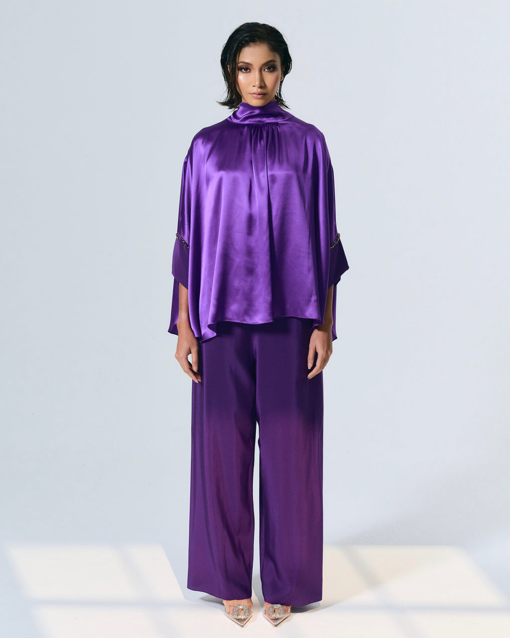 AMORE SILK SET (PLUM)