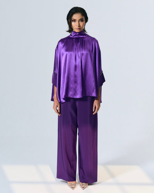 AMORE SILK SET (PLUM)
