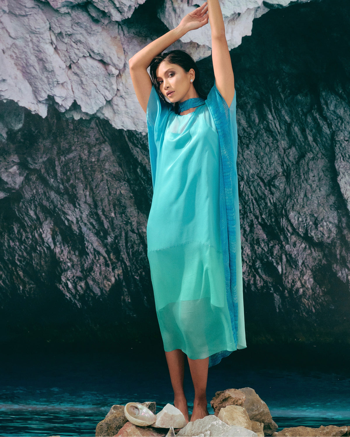 AZZURRA SILK KAFTAN