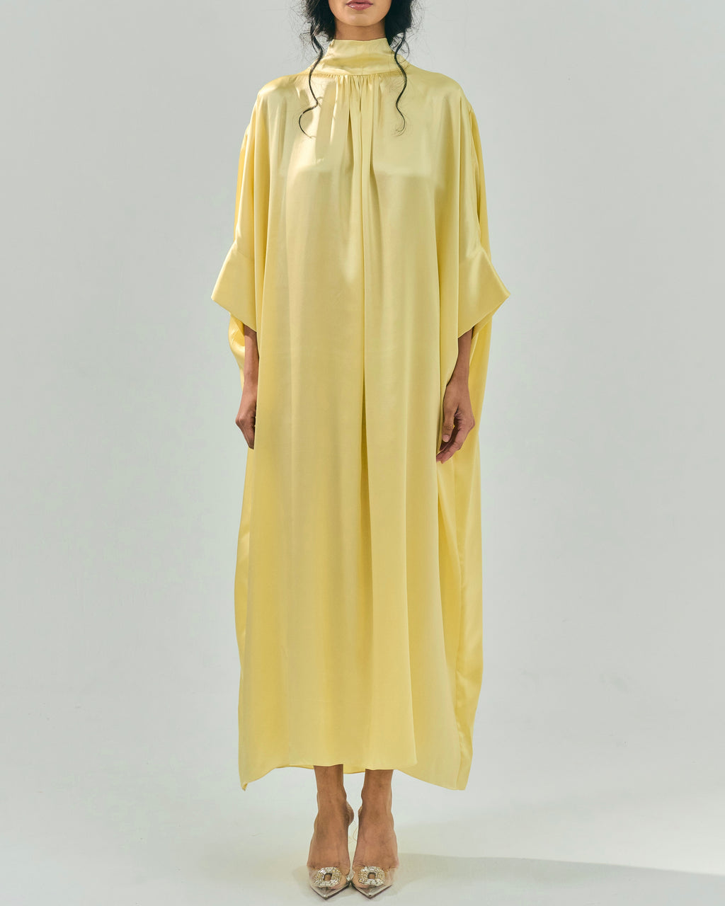 ROSALIA SILK KAFTAN (BUTTER YELLOW)